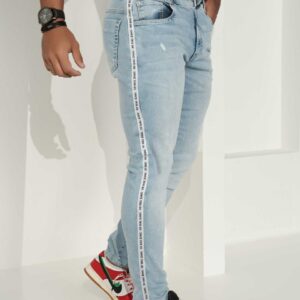 Calça Masculina Confortável e Estilosa com Detalhe Lateral Pit Bull Jeans